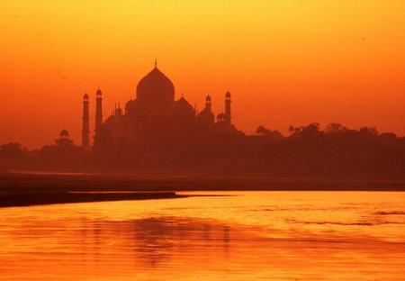 une des septs merveilles du monde le Taj Mahal