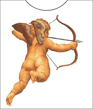 Cupidon il envoie ces fleches vers le coeur mais elle ne font pas toujours que du bien